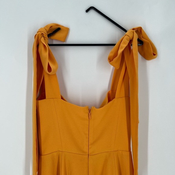 House Of Cb Alicia Strap Ties Corset Tangerine Midi Sundress - Picture 10 of 10